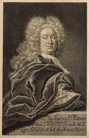 view Johann Zacharias Platner. Line engraving by M. Bernigeroth, 1728.