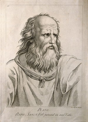 view Plato. Etching by D. Cunego, 1783, after R. Mengs after Raphael.