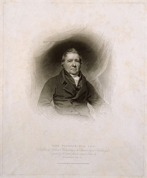 view John Playfair. Stipple engraving by R. Cooper, 1816, after H. Raeburn.