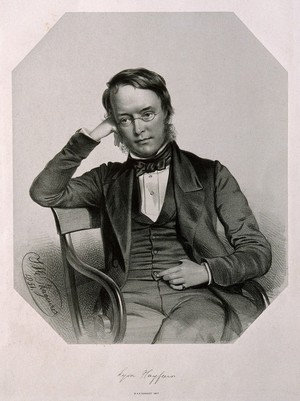 view Lyon Playfair, 1st Baron Playfair. Lithograph by T. H. Maguire, 1851.