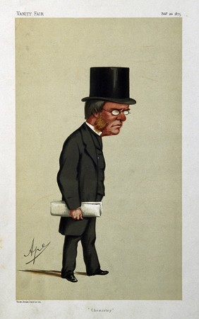 Lyon Playfair, 1st Baron Playfair. Colour lithograph by C. Pellegrini [Ape], 1875.