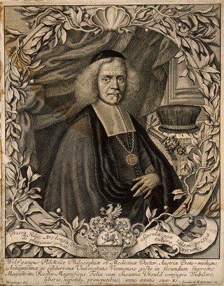 Wolfgang Plöckner. Line engraving by L. Heckenauer after P.S. von Ehrenberg.