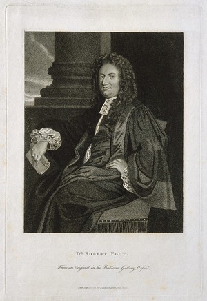 view Robert Plot. Stipple engraving by S. Harding, 1802.