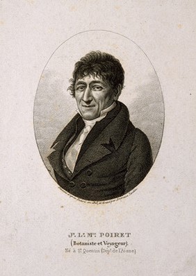 Jean-Louis Marie Poiret. Stipple engraving by A. Tardieu, 1825, after himself.