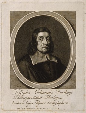 John Pordage. Line engraving, ca. 1795, after W. Faithorne, 1683.