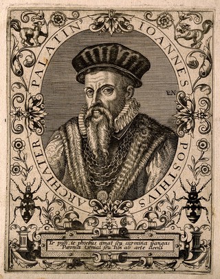 Joannes Posthius. Line engraving by J.T. de Bry after E. N., 1645.