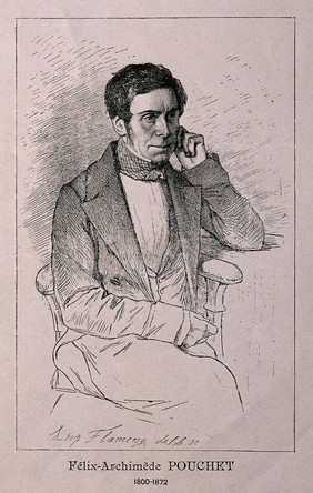 Félix-Archimède Pouchet. Reproduction of etching by L. Flameng.