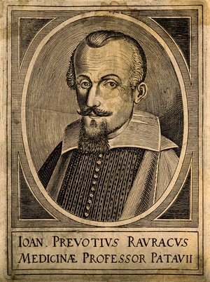 view Joannes Praevotius. Line engraving.