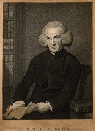 Richard Price. Line engraving by T. Holloway after B. West.