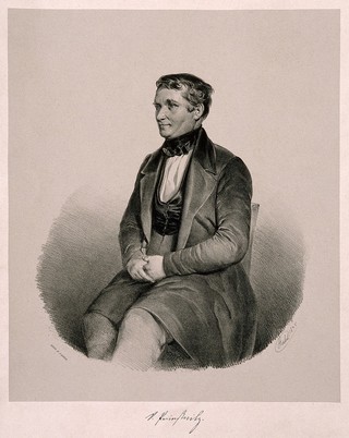 Vincenz Priessnitz. Lithograph by C. Goebel (Göbel), 1845.