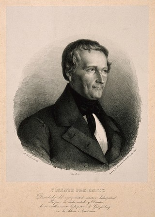 Vincenz Priessnitz. Lithograph by C. Danielli.