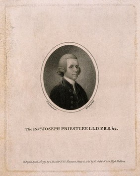 Joseph Priestley. Stipple engraving by W. Nutter, 1789, after J. Hazlitt.