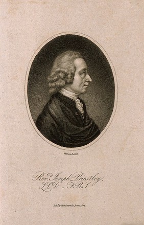 Joseph Priestley. Stipple engraving by J. Hopwood, 1804.