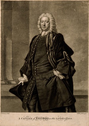 view Henry Prude. Mezzotint by J. Faber, junior, 1750 after T. Hudson.