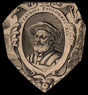 view Claudius Ptolemaeus [Ptolemy]. Line engraving.