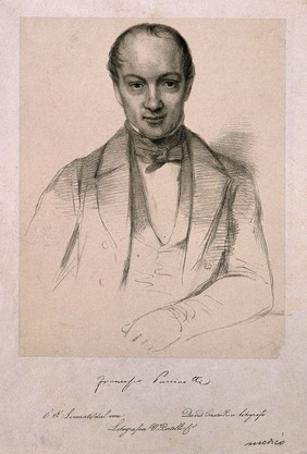 Francesco Puccinotti. Lithograph by D. Castellini after C. E. Liverati, 1841.