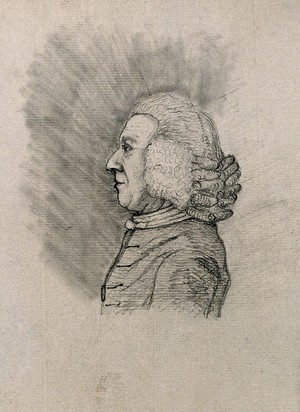 view Richard Pulteney. Pencil drawing by T. Rackett.