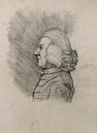 Richard Pulteney. Pencil drawing by T. Rackett.