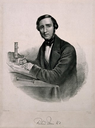 Sir Richard Quain. Lithograph by W. Sharpe.
