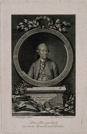 Joseph, Freiherr von Quarin. Engraving by J. Adam, 1788, after J. Kreutzinger.