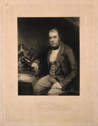 John Thomas Quekett. Mezzotint by W. Walker after E. Walker.