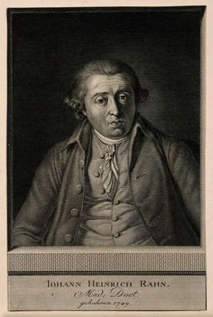 view Johann Heinrich Rahn. Line engraving by J. H. Lips.