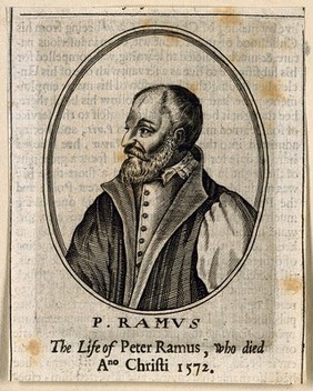 Pierre la Ramée [Ramus]. Line engraving.