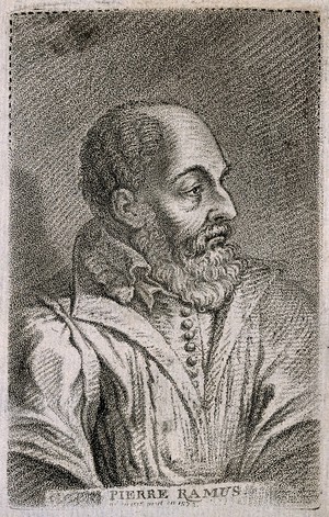 view Pierre la Ramée [Ramus]. Stipple engraving.