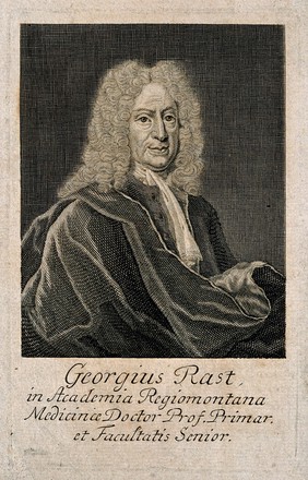 Georgius Rast. Line engraving by [Bernigeroth ?].