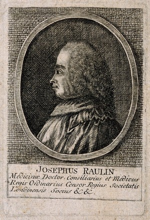 view Joseph Raulin. Line engraving.