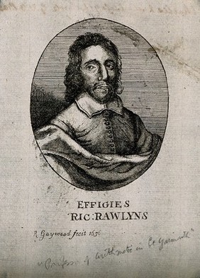 Richard Rawlyns. Etching by R. Gaywood, 1656.