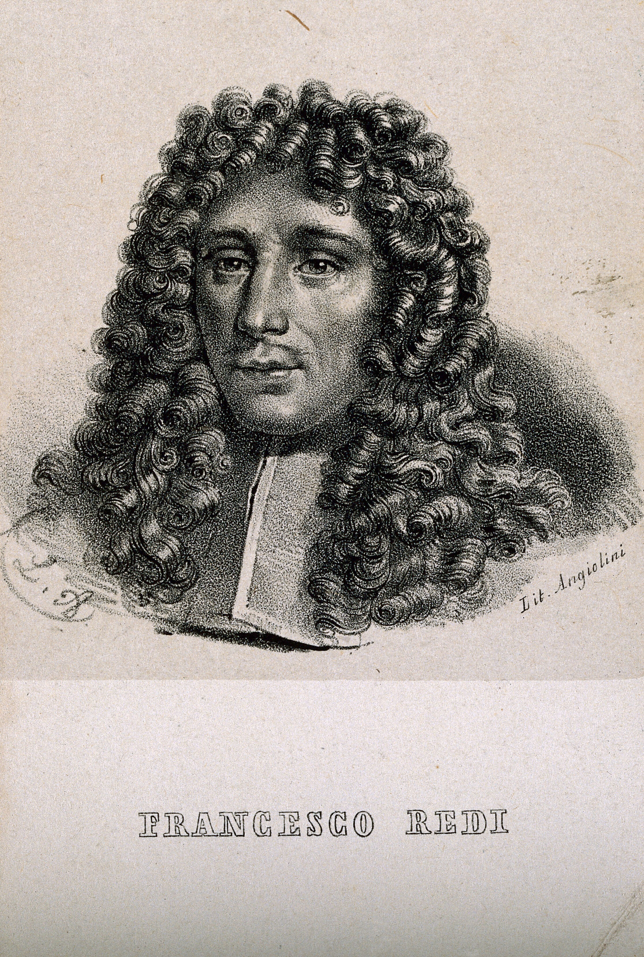 Francesco Redi Lithograph By L A Wellcome Collection