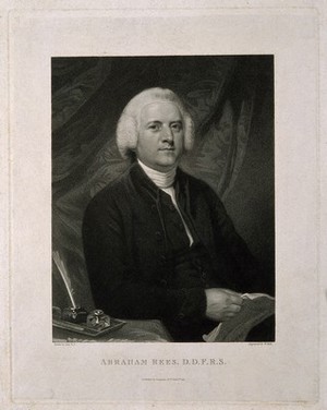 view Abraham Rees. Stipple engraving by W. Holl, 1811, after J. Opie.