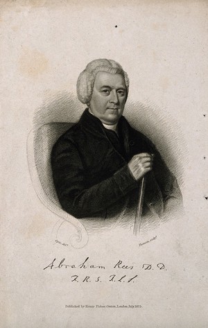 view Abraham Rees. Stipple engraving by J. Thomson, 1825, after J. Opie.