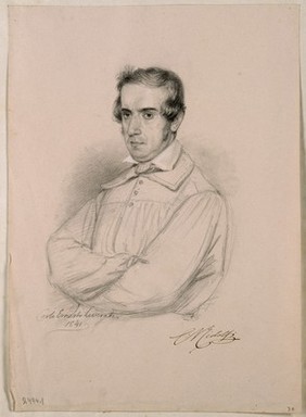 Cosimo, Marchese di Ridolfi. Pencil drawing by C. E. Liverati, 1841.