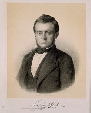 view Christoph Hendrik Riehm. Lithograph by P. Blommers after A. J. Ehnle, 1853.