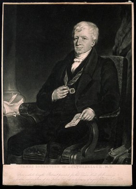 James William Robertson. Mezzotint by J. B. Bird, ca. 1840, after J. Syme.