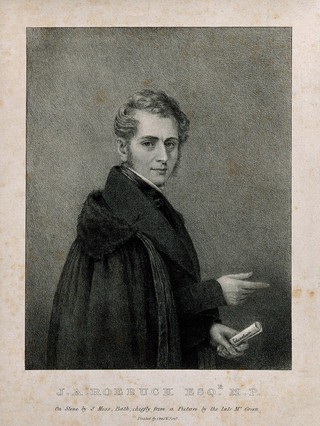 John Arthur Roebuck. Lithograph by S. Moss after J. Green, 1833.