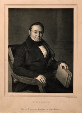 Moritz Heinrich Romberg. Lithograph by Wildt after J. Schlesinger.