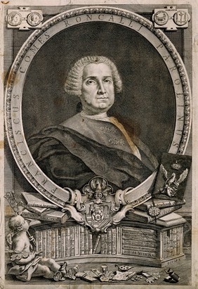 Francesco, Count Roncalli-Parolino. Line engraving.