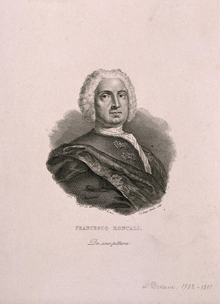 Francesco, Count Roncalli-Parolino. Line engraving by Caterina Piotti-Pirola.