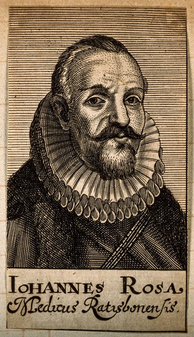 Johannes Rosa. Line engraving, 1688.