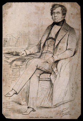 William Parsons, 3rd Earl of Rosse. Etching by C. Grey, 1850.