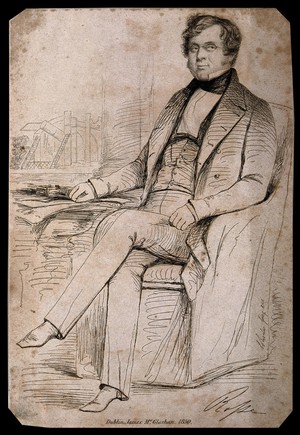 view William Parsons, 3rd Earl of Rosse. Etching by C. Grey, 1850.