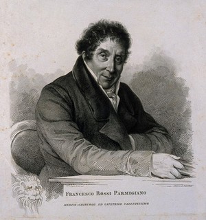 view Francesco Rossi. Line engraving by A. Dalco after G. B. Callegari.