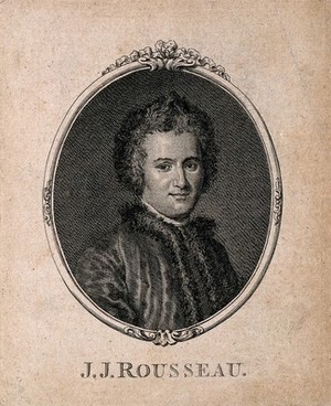 view Jean-Jacques Rousseau. Engraving.