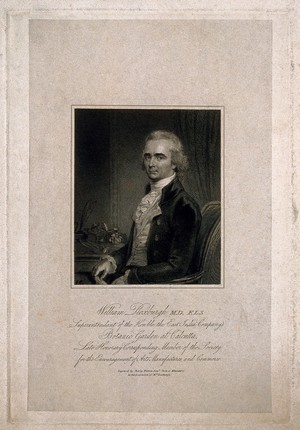 view William Roxburgh. Line engraving by C. Warren, 1815.