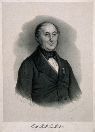Christian Georg Theodor Ruete. Lithograph by G. F. Schlick, 1859.