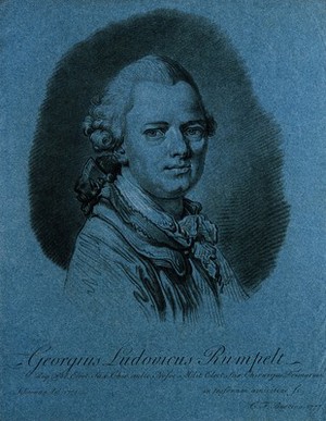 view Georg Ludwig Rumpelt. Crayon-manner etching by C. F. Boetius, 1777, after J. E. Schenau, 1771.