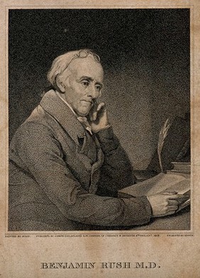 Benjamin Rush. Stipple engraving by Edwin, 1813, after T. Sully.